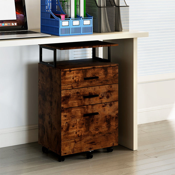 Goslash Picks Mobile File Cabinet 3 Drawers Home Office Desk