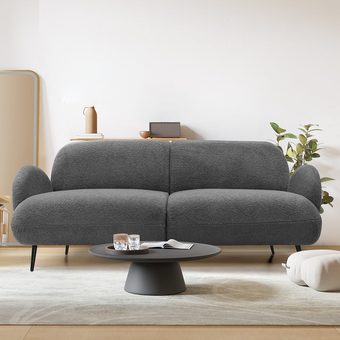 Cloud Sofa 3 Seater Sherpa Fleece Grey
