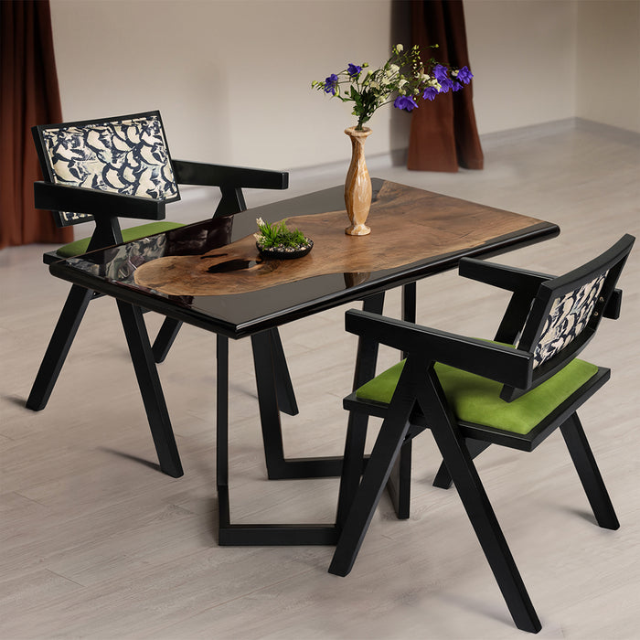 1X Dining Chair Retro Backrest Chair