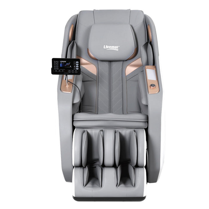 4D Massage Chair Electric Recliner Double Core Mechanism Massager Rowa White