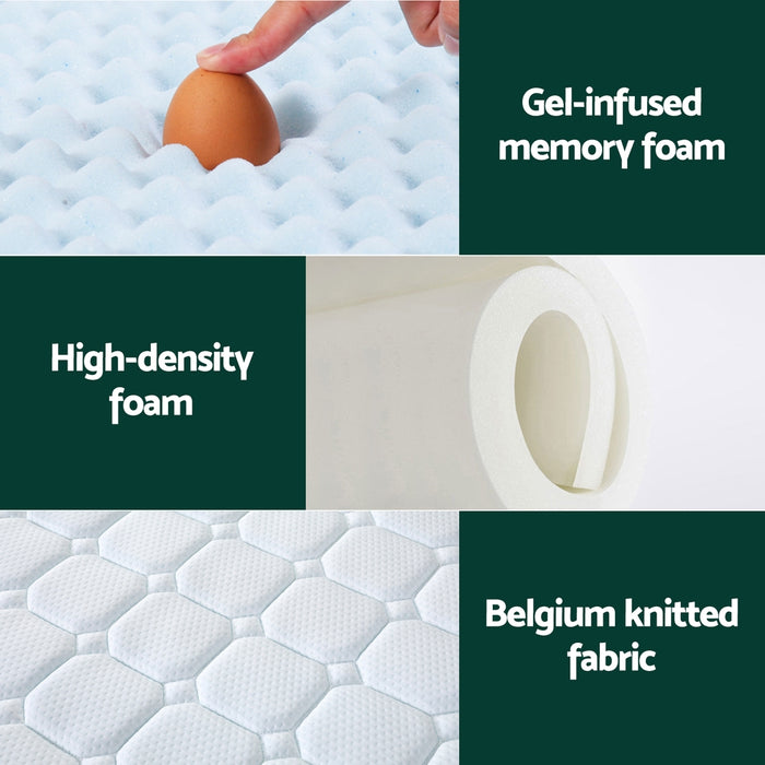 Mattress Cool Gel Foam 25cm King Single
