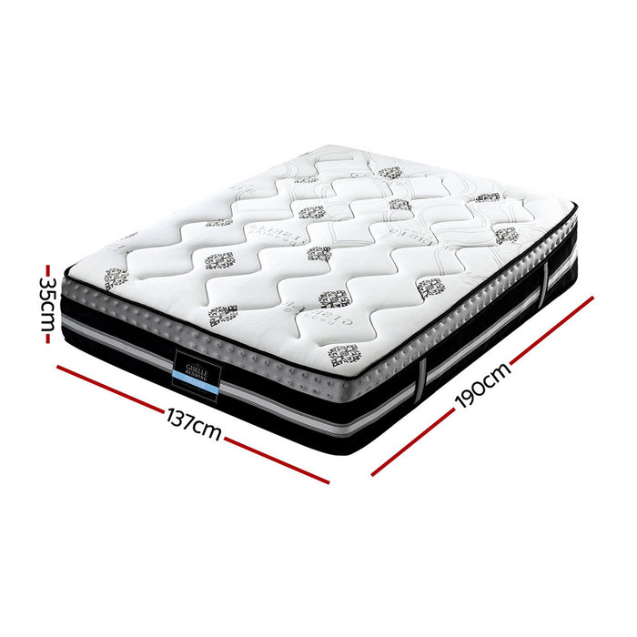 Double Mattress 35cm Bed In A Box Pocket Spring Gel Memory Foam