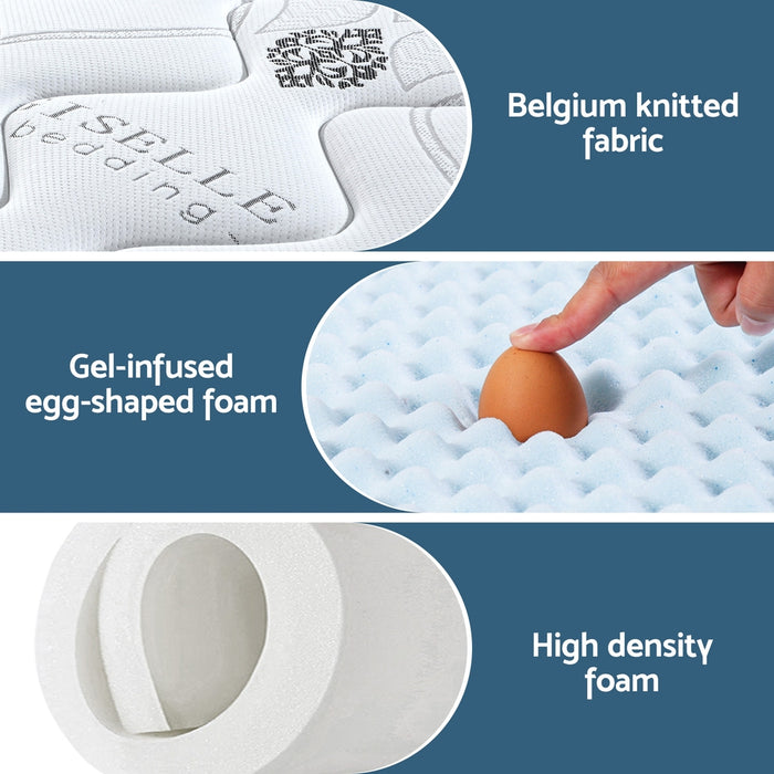 King Mattress 35cm Bed In A Box Pocket Spring Gel Memory Foam