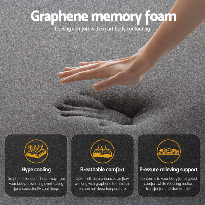 35cm Mattress Graphene Memory Foam Medium Firm Euro Top Mattresses Queen