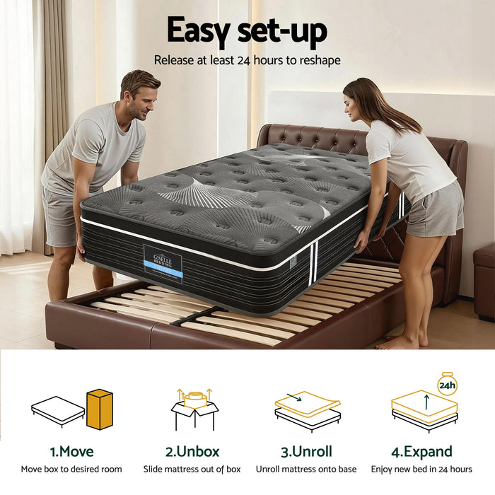 35cm Mattress Graphene Memory Foam Medium Firm Euro Top Mattresses Single