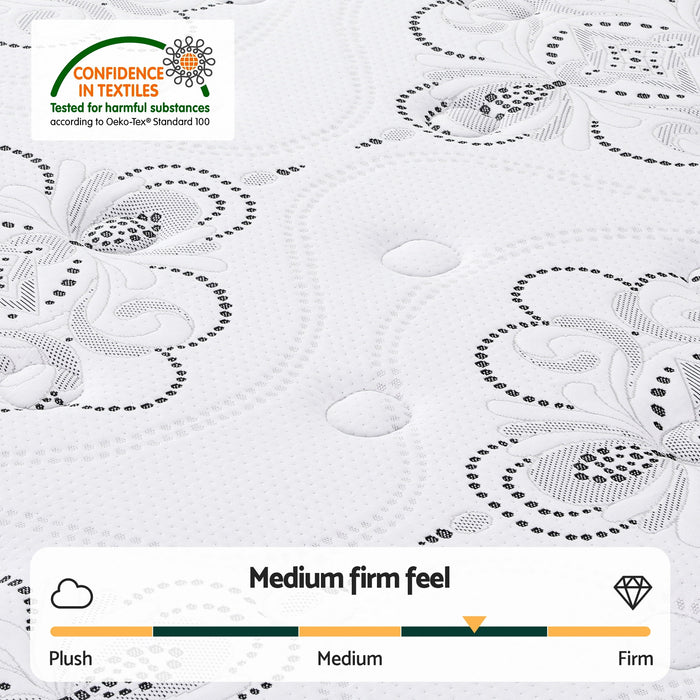 30cm Mattress Pocket Spring Medium Firm Foam Euro Top Queen