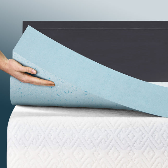 Memory Foam Mattress Topper Cool Gel 5cm King Single
