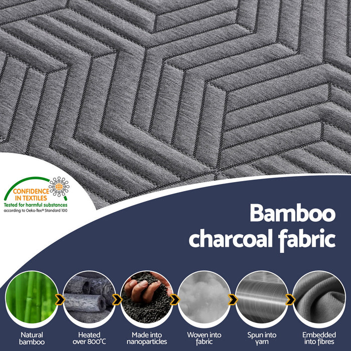 8cm Memory Foam Mattress Topper Gel Dual Layer Foam Bamboo King