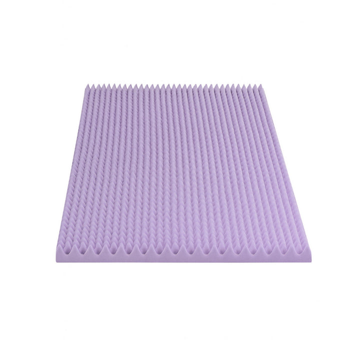 5cm Memory Foam Mattress Topper Lavender Infused Egg Crate King Single