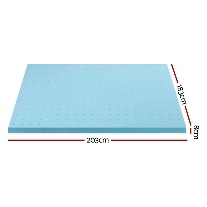 Memory Foam Mattress Topper Ventilated Cool Gel 8cm King