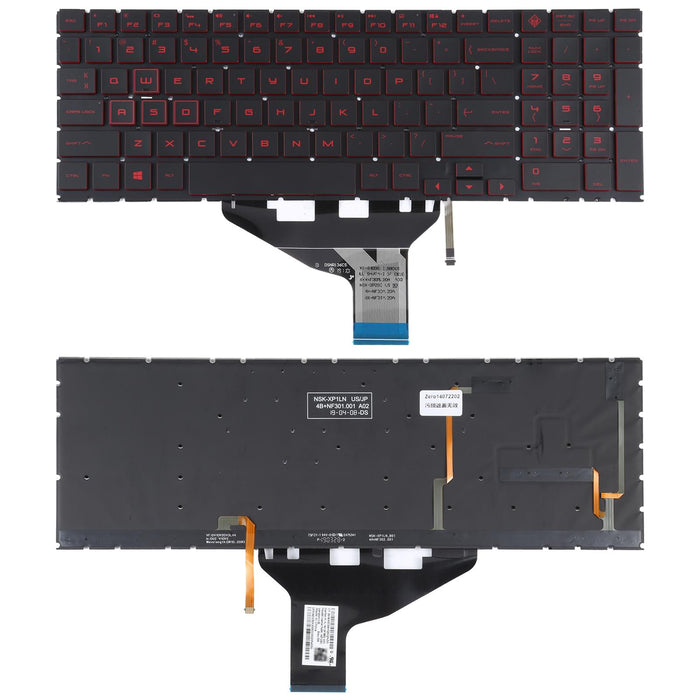 For Hp Omen 15-Dc 15-Dh 15T-Dc 17-Cb Us Version Keyboard With Red Backlight