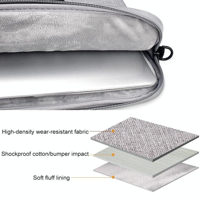 15.4 Inch Double Side Pockets Laptop Tablet Bag Soft Handle Oxford Cloth