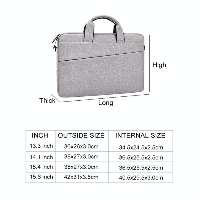 15.4 Inch Double Side Pockets Laptop Tablet Bag Soft Handle Oxford Cloth
