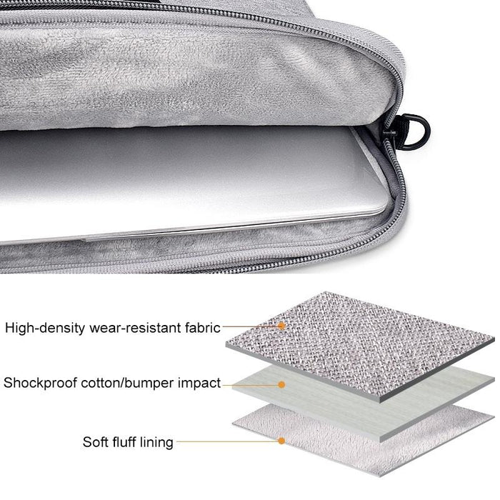 15.4 Inch Double Side Pockets Laptop Tablet Bag Soft Handle Oxford Cloth