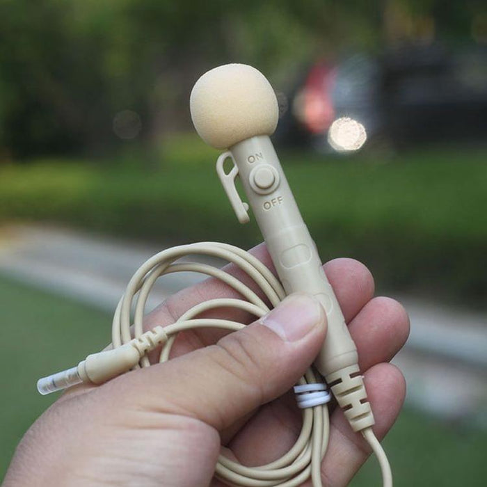 3.5Mm Neck-Mounted Microphone With Lanyard 1M Length