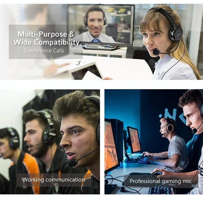 15.5Cm 4-Level Pin Angle Head Gaming Headset With Live Microphone