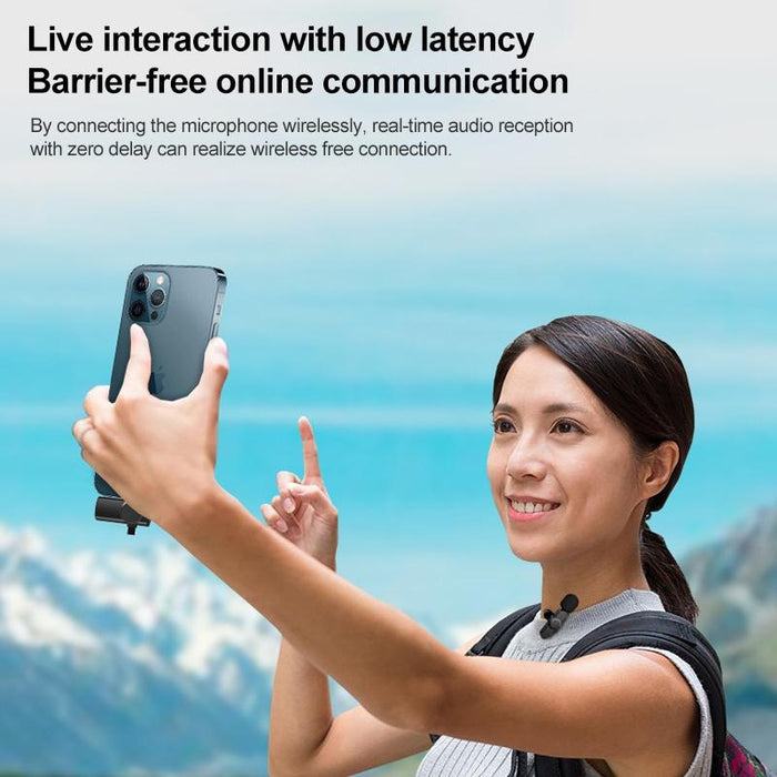 3-In-1 Wireless Lavalier Microphone With Noise Reduction