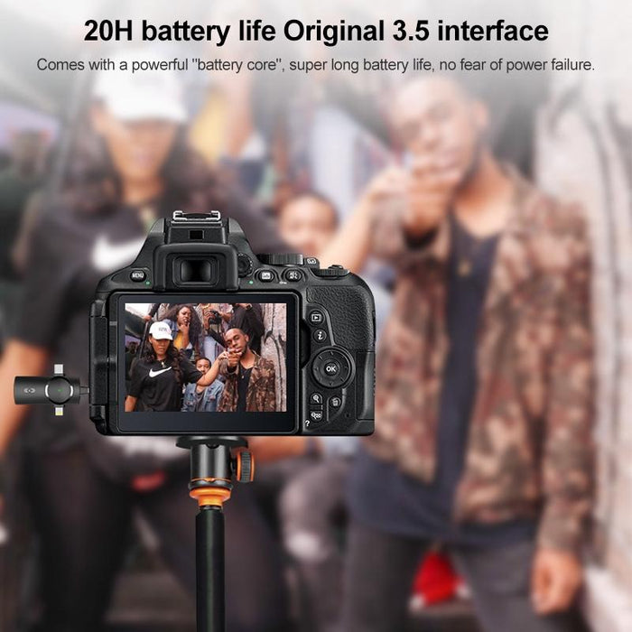 3-In-1 Wireless Lavalier Microphone With Noise Reduction