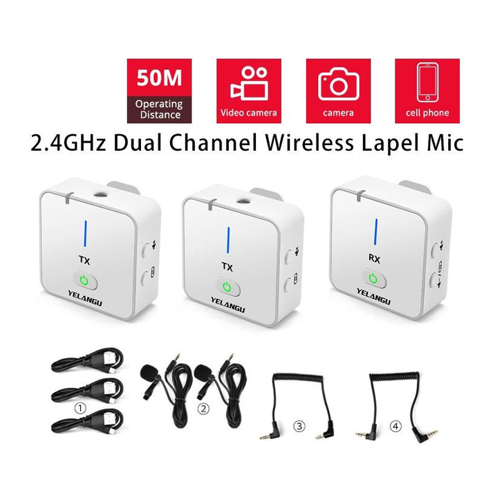 2.4G Wireless Camera Microphone Set For Live Interviews