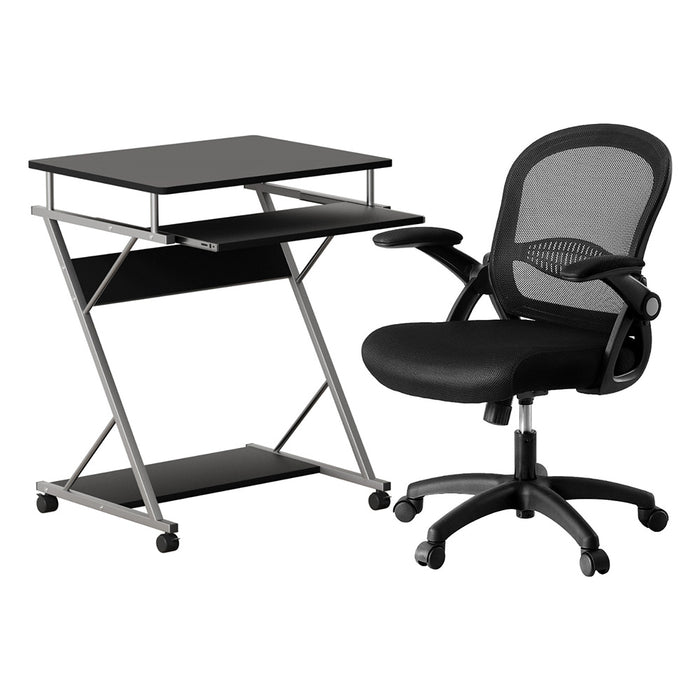 Office Chair & Desk Set With Keyboard Shelf