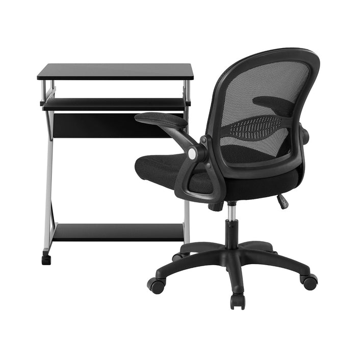 Office Chair & Desk Set With Keyboard Shelf