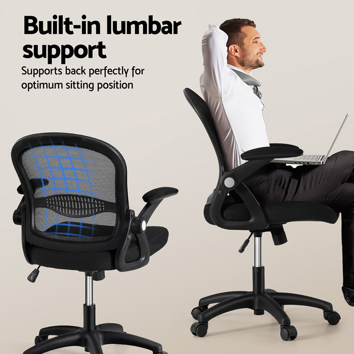 Office Chair & Desk Set With Keyboard Shelf