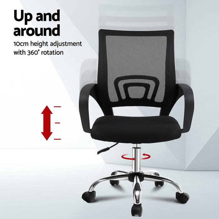 Foldable Mesh Office Chair And Desk Set