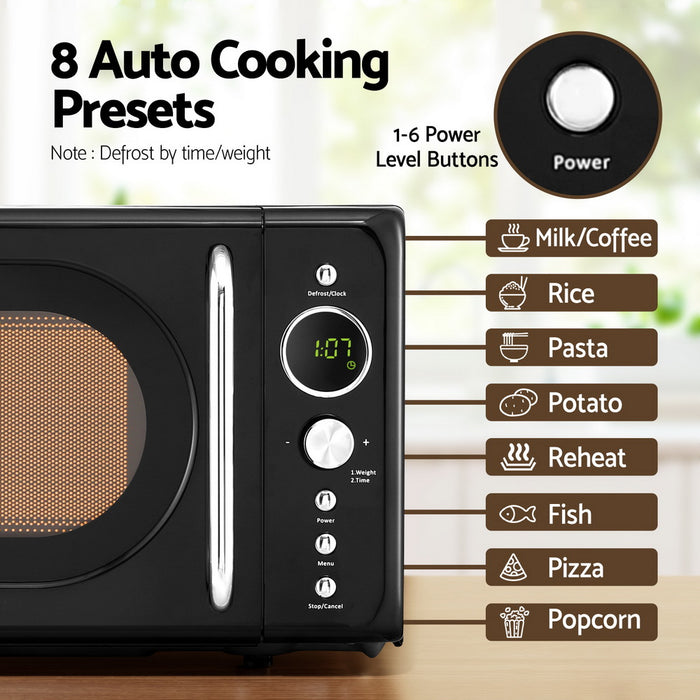 20L Microwave Oven 700W Black