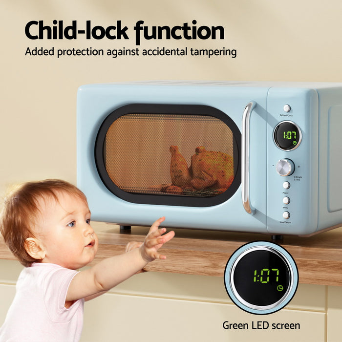 20L Microwave Oven 800W Blue