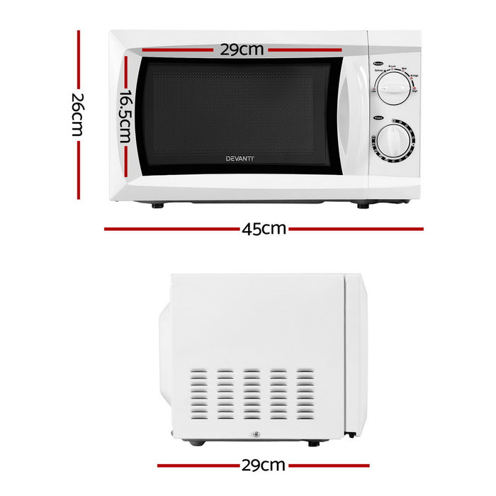 20L Microwave Oven 800W White