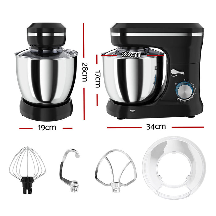 3 In 1 Stand Mixer 8 Speed 5L Mix Master 400W Black