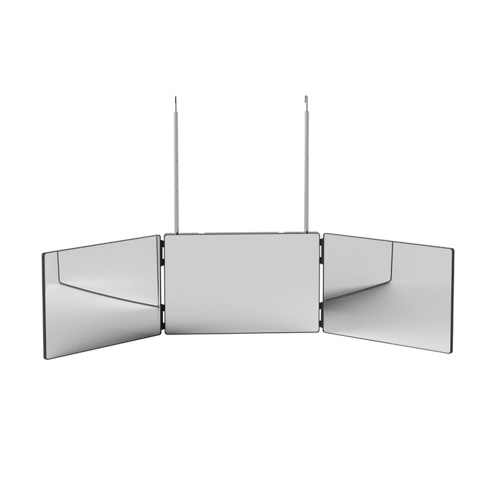 Trifold Mirror Makeup Portable With Height Adjustable 3 Way Telescoping Hook Hair Cutting Styling