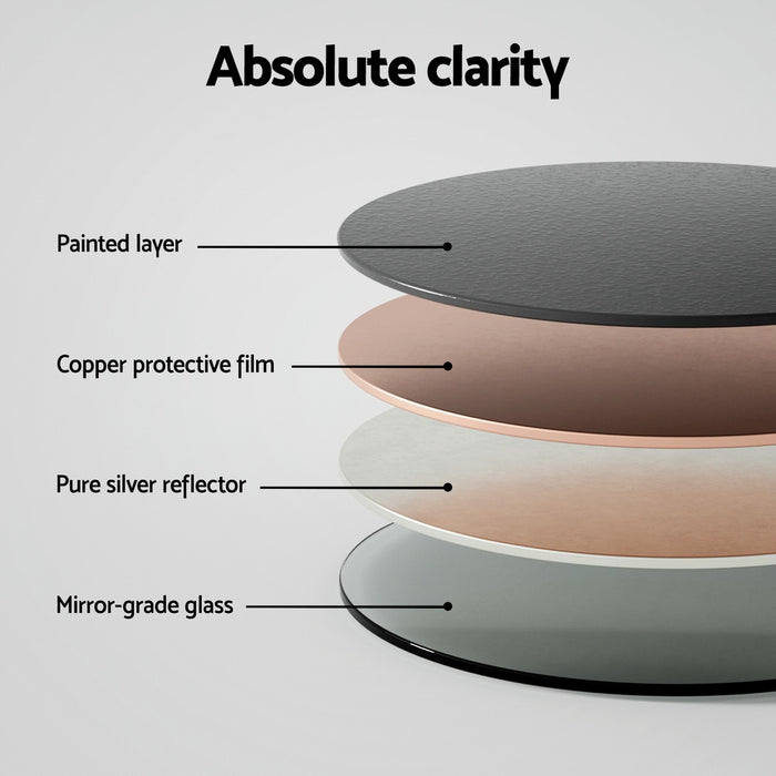 Wall Mirror Wooden Makeup 80Cm