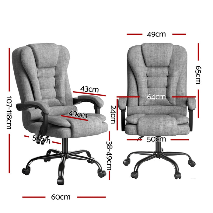 Executive Office Chair 4-Point Massage Adjustable Ergonomic Recline Back
