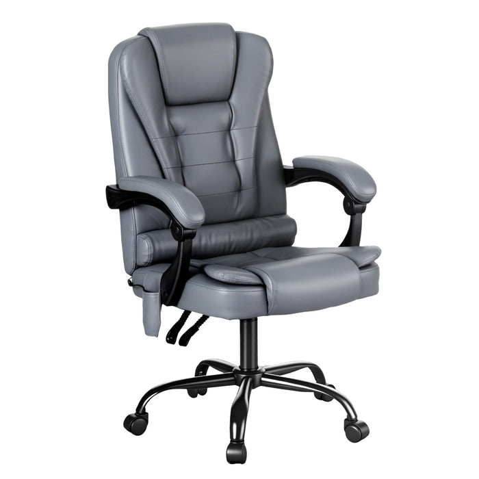 Executive Office Chair 4-Point Massage Adjustable Ergonomic Recline Pu