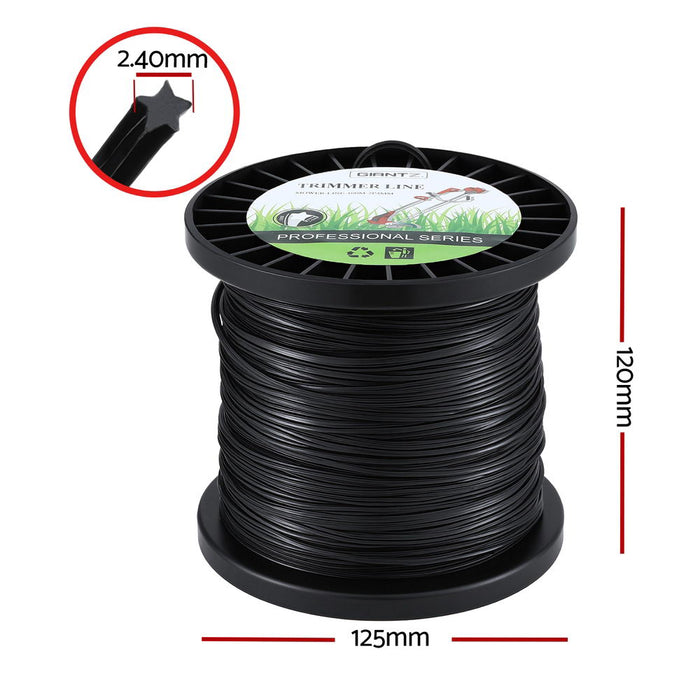 100M Whipper Snipper Trimmer Line 2.4Mm Star Nylon String Cord Black