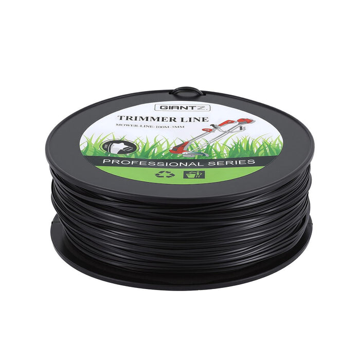 100M Whipper Snipper Trimmer Line 3.0Mm Star Nylon String Cord Black