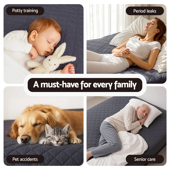 Water-Resistant Mattress Protector Microfiber 360° Fit Double