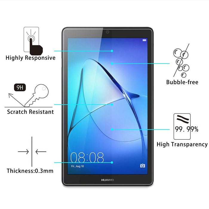 2 Pcs For Huawei Mediapad T3 7.0 Inch 0.3Mm 9H Surface Hardness Full Screen Tempered Glass Screen Protector