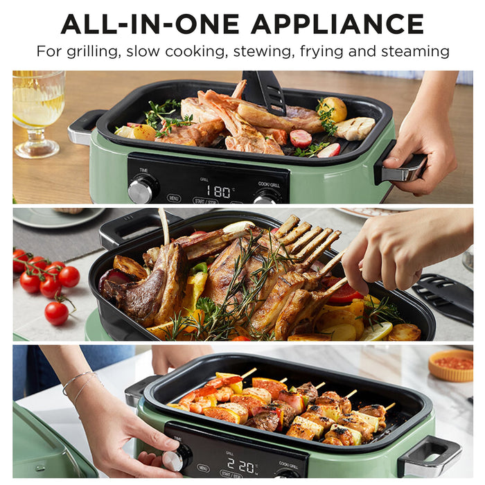 3L Non-Stick Multifunction Electric Cooker Pan Green