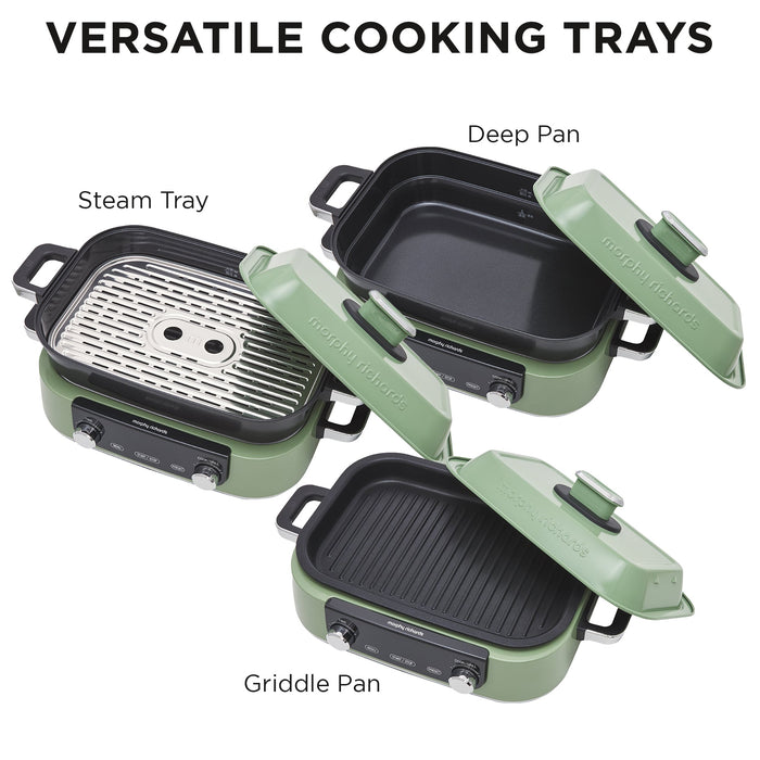 3L Non-Stick Multifunction Electric Cooker Pan Green