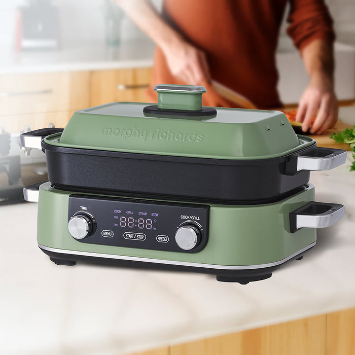 3L Non-Stick Multifunction Electric Cooker Pan Green