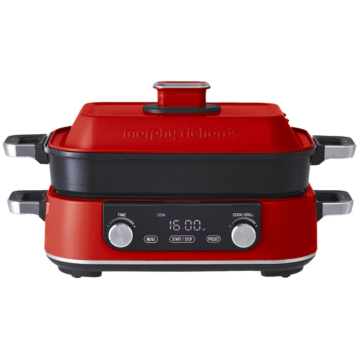 3L Non-Stick Multifunction Electric Cooker Pan In Red