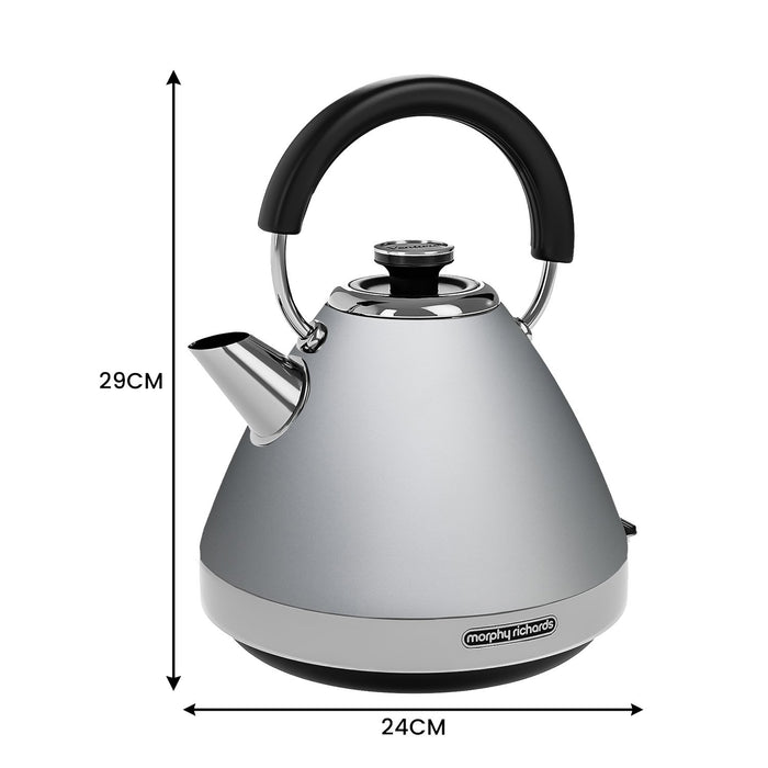 1.5L Venture Collection Pyramid Kettle In Steel Grey