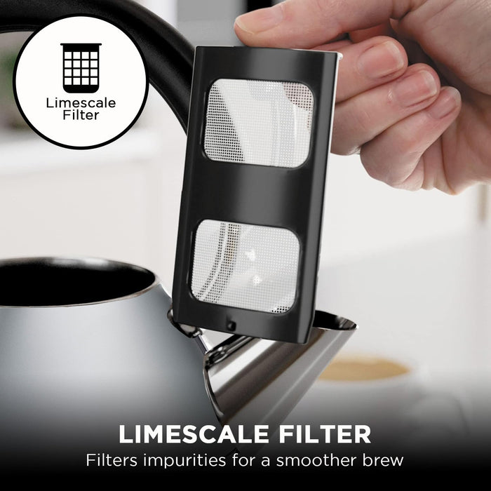 1.5L Venture Collection Pyramid Kettle In Steel Grey