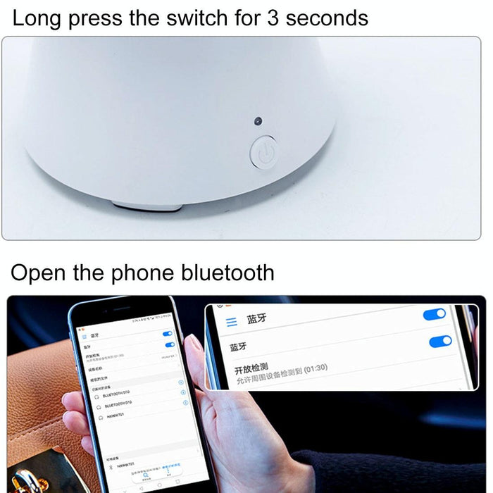 Led Atmosphere Light With Bluetooth Speaker & Night Lamp Creative Magic Music Bass Sound Box Novelty Gift