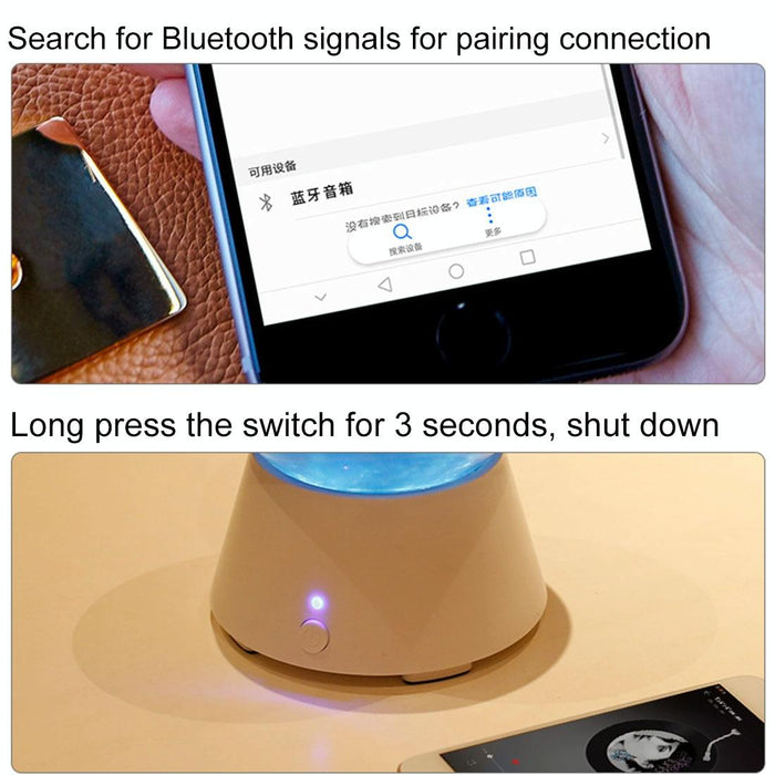 Led Atmosphere Light With Bluetooth Speaker & Night Lamp Creative Magic Music Bass Sound Box Novelty Gift