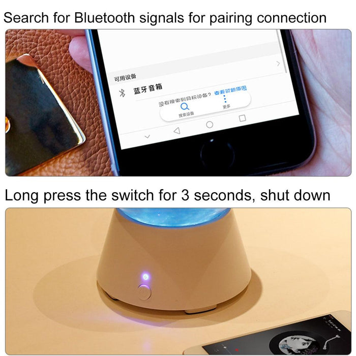 Led Atmosphere Light With Bluetooth Speaker & Night Lamp Creative Magic Music Bass Sound Box Novelty Gift