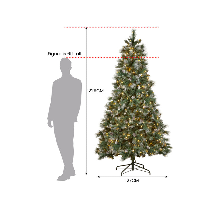 2.3M Bayville Pine Pre-Lit Christmas Tree
