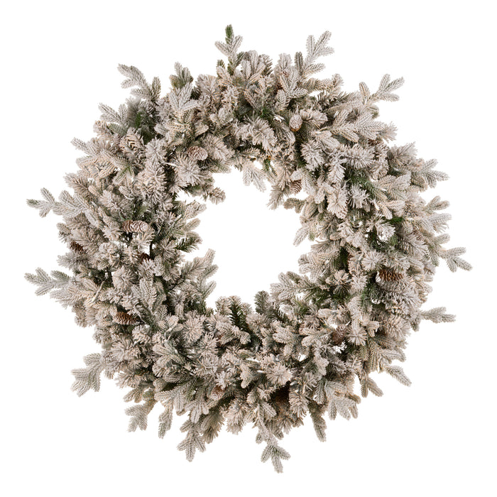 122Cm Snowy Dorchester Pre-Lit Christmas Wreath